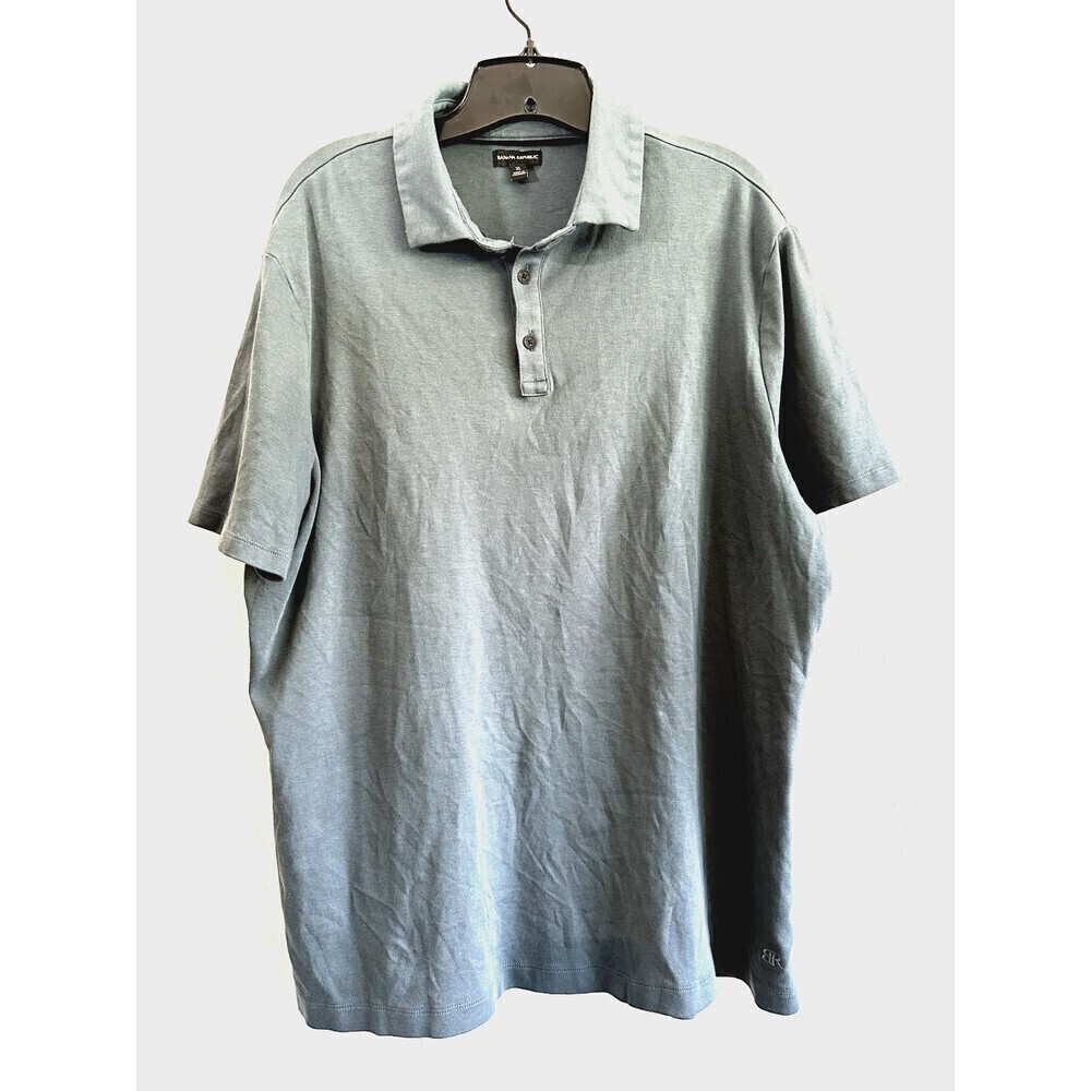 Banana Republic Mens Gray Short Sleeve Polo‎ Shirt Size XL Casual Golf Office